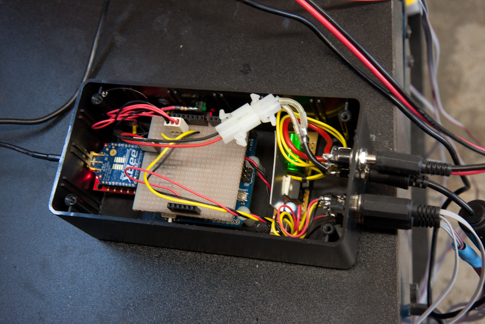 This is the enclosure that holds the Arduino, XBee radio, and the connectors for the hotbox heater and temperature probes.